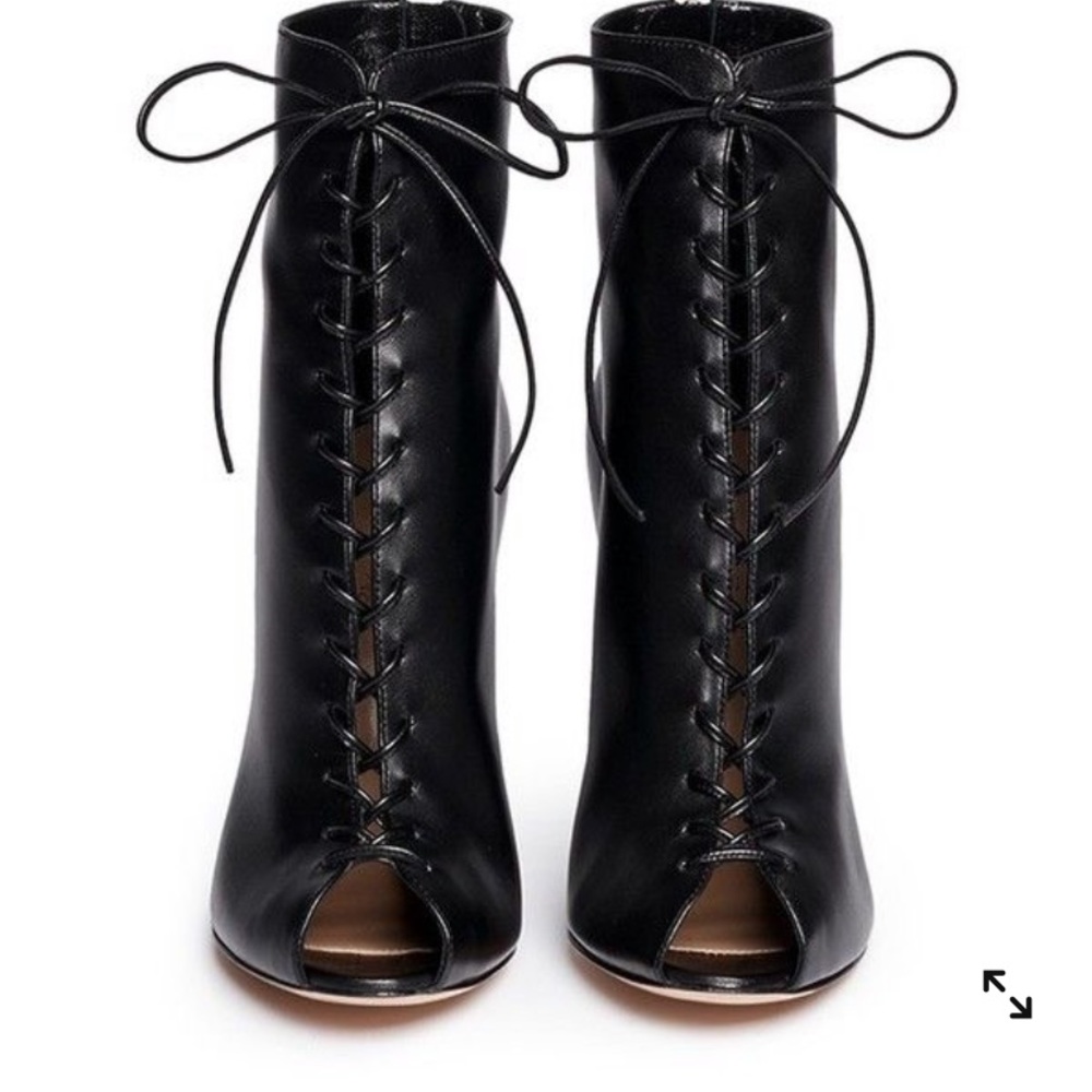 COPY - Giavanti Rossi peep toe lace up bootie